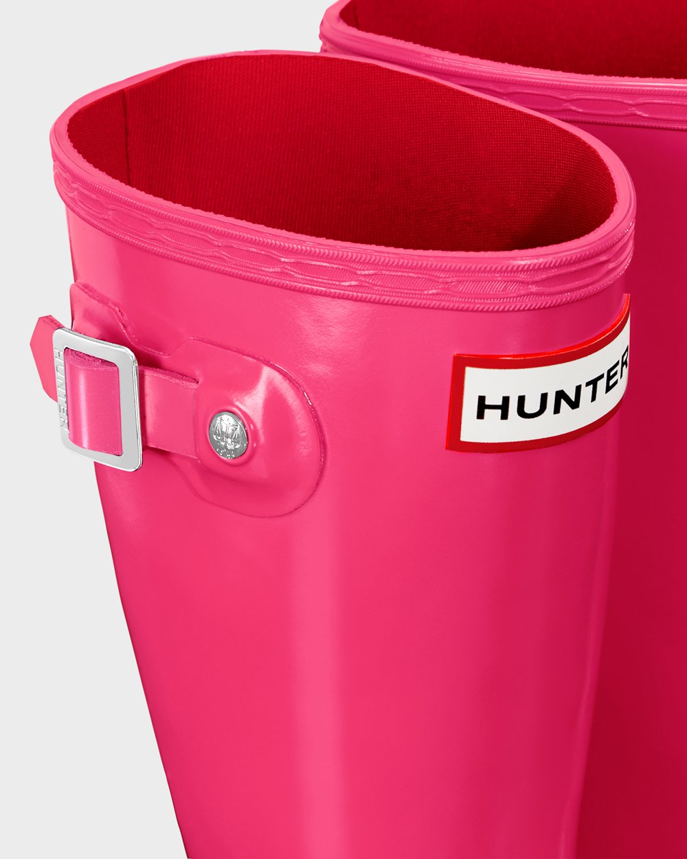 Hunter Niños Original Big Gloss - Botas de Lluvia Rosas Claro - 265-XAMZBN